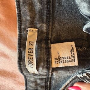 Forever 21 Charcoal Denim Pants